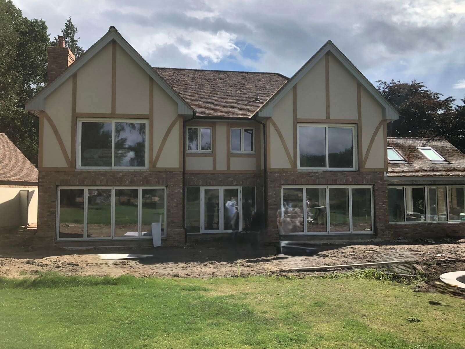 Timber frame new build nearing completion